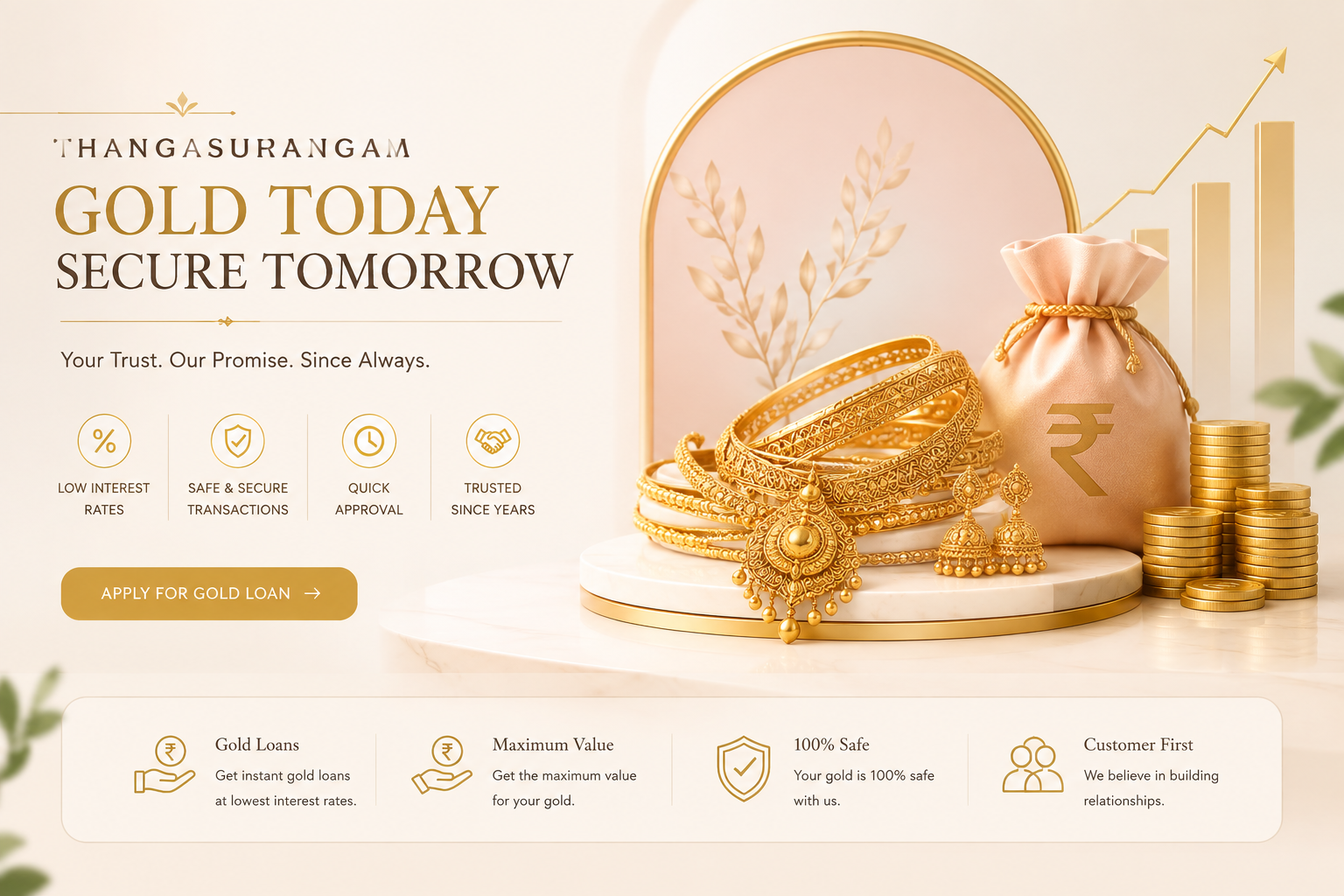 Bag of gold coins representing financial opportunity through gold loans